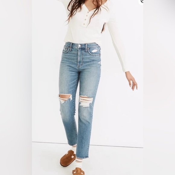 Madewell Denim - Madewell Distressed Skinny Jeans in Blue size 25